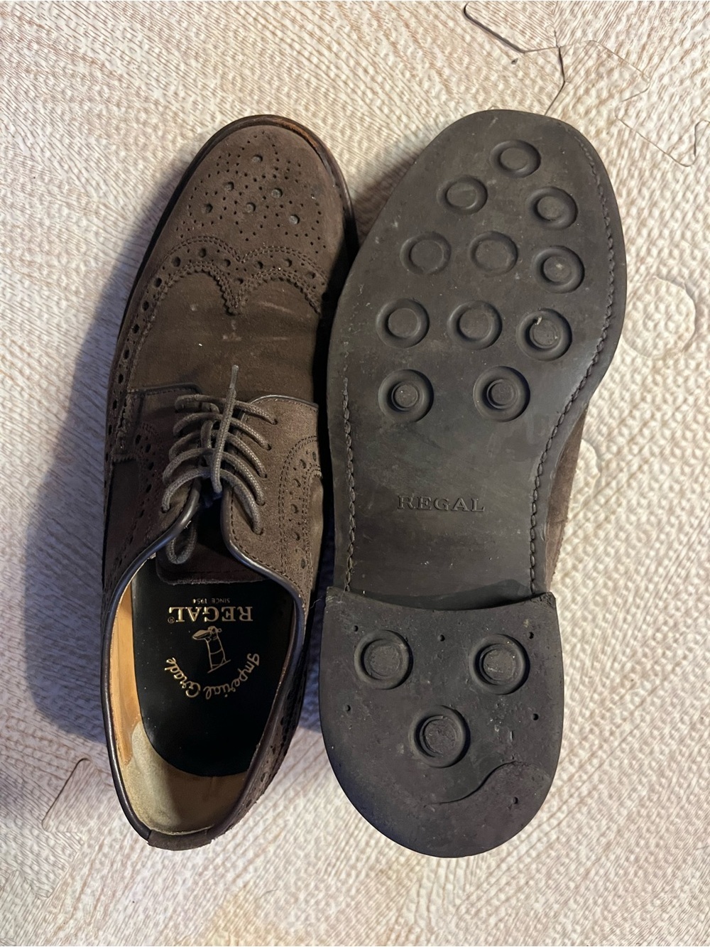 Men's Brown Suede Made in Italy Shoes Size 10.5 - Picture 5 of 5